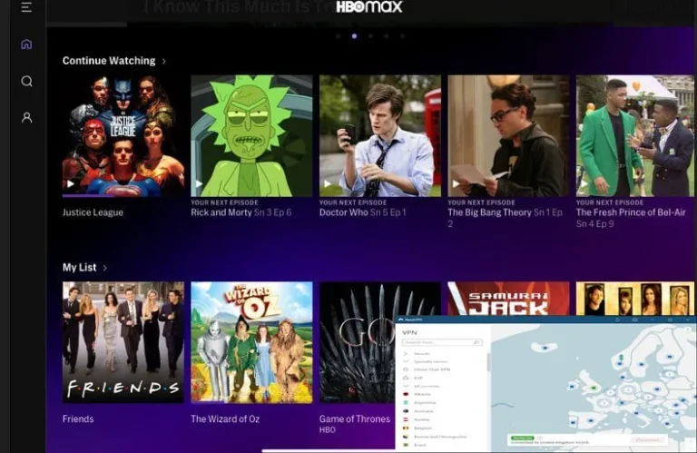 HBO Max with NordVPN.