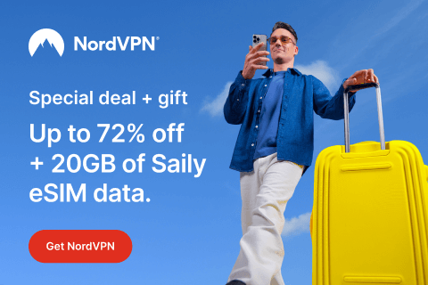 NordVPN Special Deal - Up to 72% Off + 20GB of Daily eSIM Data.