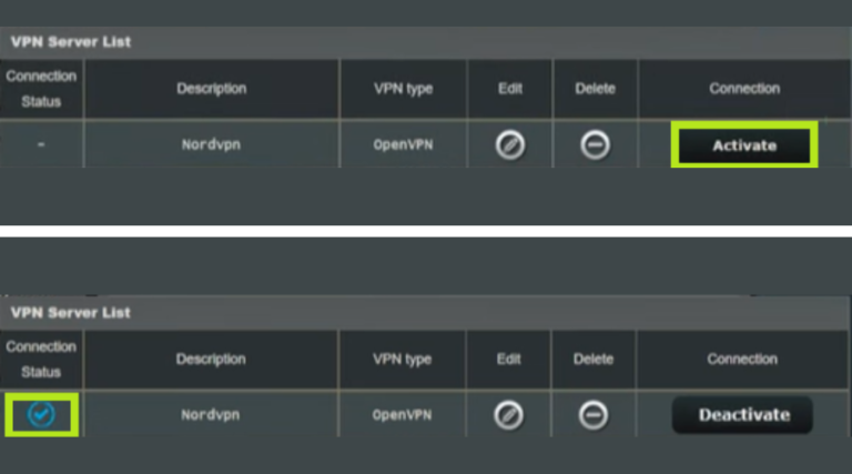 Activating VPN on router for Apple TV.